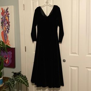Laura Ashley Black Velvet Dress